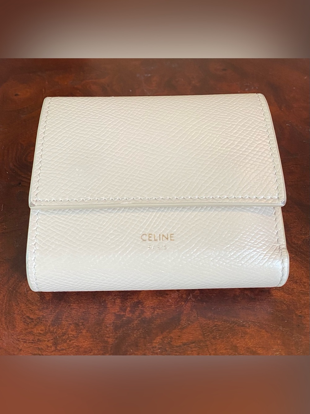 Celine Light Tan Leather Wallet